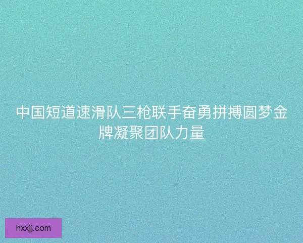 中国短道速滑队三枪联手奋勇拼搏圆梦金牌凝聚团队力量 中国短道速滑队三枪联手奋勇拼搏圆梦金牌凝聚团队力量